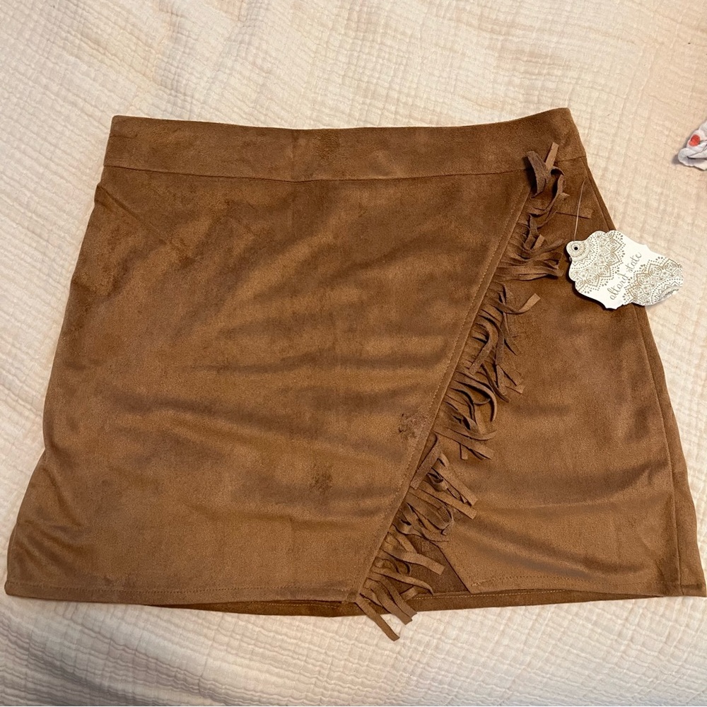 Fringe mini skirt